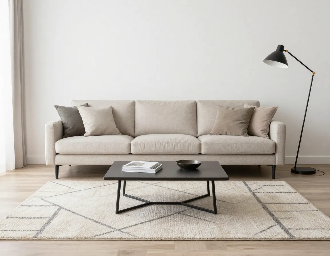 Modern living room staging